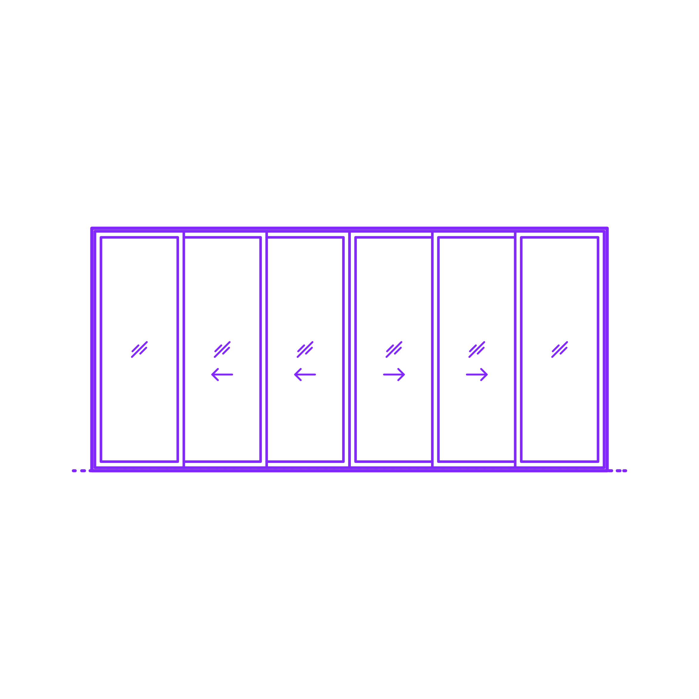 Buildings Sliding Doors Multi Slide Door Stacking 6 Panels Bi Part Silhouette Cutting Svg Files Free Vectors